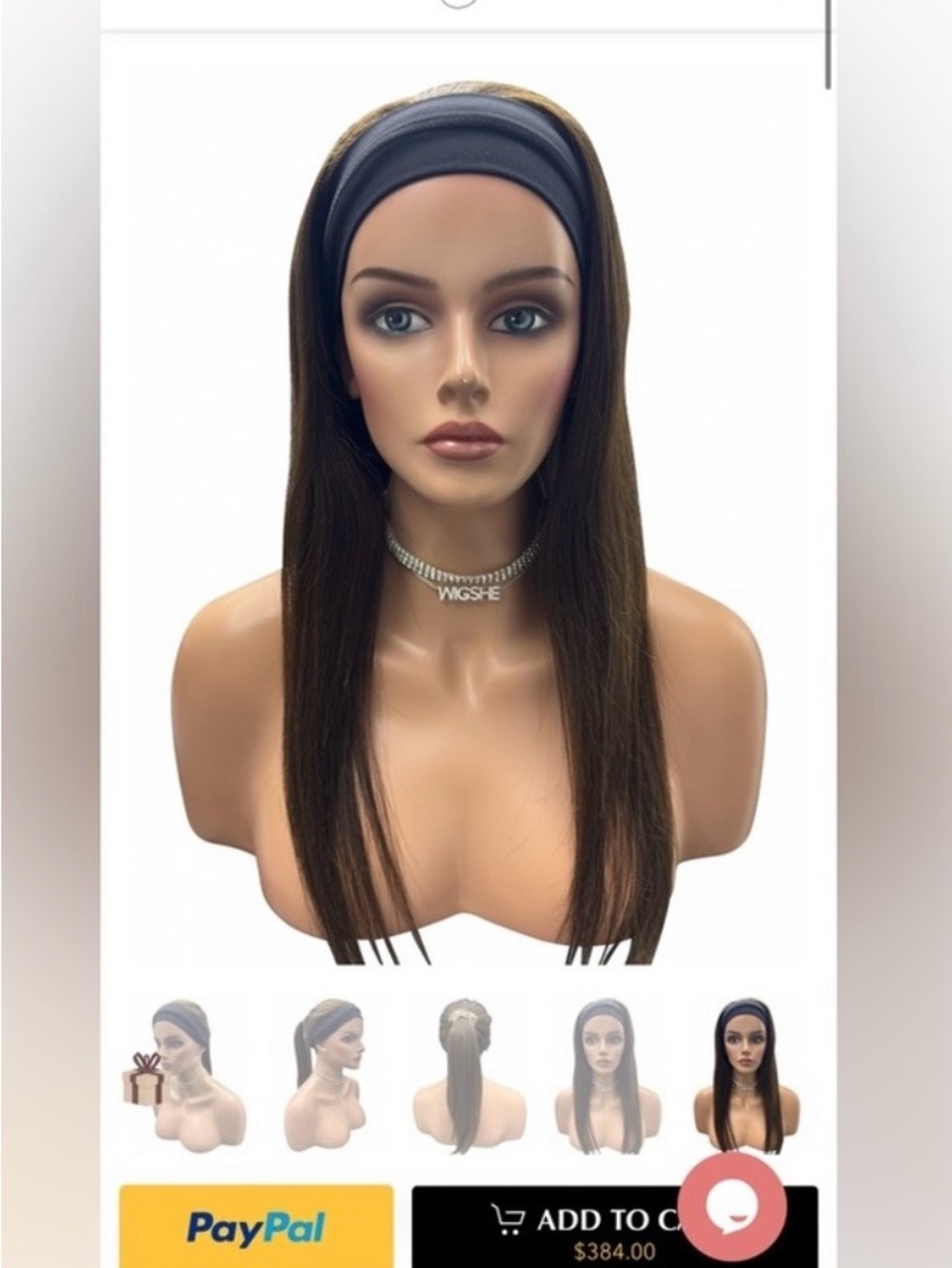 Wigshe Soft Brown Quality Active Pony Wig APW001, color #3 chestnut, 14 inches